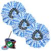 2-Tank Spin Mop Replacement Head, 3 Pack Mop Head Replacement, Microfiber, Machine Washable, Easy to Replace and Deep Cleaning view 1