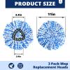 2-Tank Spin Mop Replacement Head, 3 Pack Mop Head Replacement, Microfiber, Machine Washable, Easy to Replace and Deep Cleaning view 2