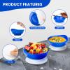 2Pack Spill Proof Scoop Bowl with Non-Skid Suction Base, Adaptive Self-Feeding Dinnerware for Elderly and Disabled view 3