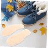 minkissy 2pairs Thermal Wool Insoles Heating Heel Pads for Boys and Girls Shoes Winter Insole Breathable and Warm Material view 2