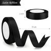 Black Ribbon for Gift Wrapping Halloween Black Satin Ribbon 1 Inch 25 Yards Gift Ribbon Thick Ribbon Fabric Ribbon Gift Wrap Ribbons for Flower Bouquets Christmas Tree Ribbon Floral Tape Party Decor view 2