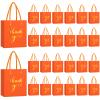 Honoson 30 Pcs Mini Gift Bag with Handle 4 x 2.75 x 4.5'' Small Thank You Bag Foil Paper Tote for Valentine's Day Wedding Baby Shower Birthday Graduation Party Favor Supplies(Orange/Gold) view 1