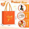 Honoson 30 Pcs Mini Gift Bag with Handle 4 x 2.75 x 4.5'' Small Thank You Bag Foil Paper Tote for Valentine's Day Wedding Baby Shower Birthday Graduation Party Favor Supplies(Orange/Gold) view 3