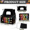 48 Pack Back to School Box Party Favor Paper Boxes Candy Box Bags Decorations for Students Foldable First Day of School Classroom Decorations for Last Day of School Supplies Pool Party Decorations view 2
