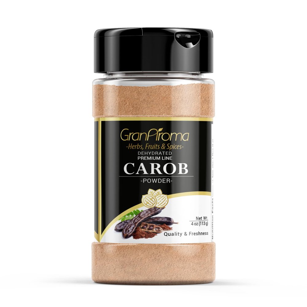 GranAroma Carob Powder, Baked Goods, Smoothies & Shakes (4 Ounce)