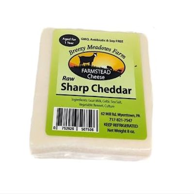 NineLife Basics Breezy Meadows Farm Raw Sharp Cheddar 8 oz (Pack of 6)