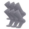 6 Pairs of Cotton Diabetic Non-Binding Neuropathy Crew Socks (Gray, Fits Mens Shoe Size 8-10/Womens shoe size 9-11) view 1