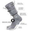 6 Pairs of Cotton Diabetic Non-Binding Neuropathy Crew Socks (Gray, Fits Mens Shoe Size 8-10/Womens shoe size 9-11) view 2