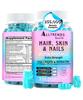 Alltrends Health Hair, Skin and Nails, Gummies Vitamins | Biotin 5000 mcg | Hydrolyzed Collagen 50 mg | Hydrolyzed Keratin 200 mg | Vitamins A,D,B Complex & Antioxidants | GMO-FREE | 60 Gummies.