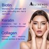 Alltrends Health Hair, Skin and Nails, Gummies Vitamins | Biotin 5000 mcg | Hydrolyzed Collagen 50 mg | Hydrolyzed Keratin 200 mg | Vitamins A,D,B Complex & Antioxidants | GMO-FREE | 60 Gummies. view 3