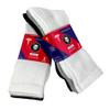 6 Pairs of Cotton Diabetic Non-Binding Neuropathy Crew Socks (Black, Gray, White, Fits Mens Shoe Size 9-12/Womens Shoe Size 10-13) view 3