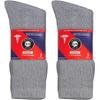 6 Pairs of Cotton Diabetic Non-Binding Neuropathy Crew Socks (Gray, Fits Mens Shoe Size 9-12/Womens Shoe Size 10-13) view 4