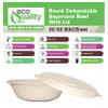 32 oz Round Disposable Compostable Paper Bowls with Fiber Dome Lids - Heavy Duty, Eco-Friendly Natural Sugarcane Bagasse, Heat Resistant, 100% Biodegradable Salad Bowls Alternative to Plastic (300) view 2