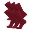 6 Pairs of Cotton Diabetic Non-Binding Neuropathy Crew Socks (Red, Fits Mens shoe size 8.5-10,5/Womens shoe size 9-11.5) view 1