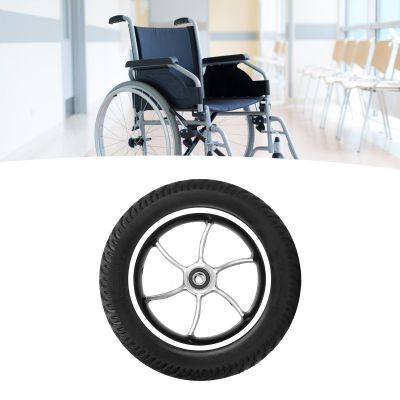 10in Large Diameter PU Low Noise Wheelchair Wheel Replacement with Aluminum Alloy Hub for Rollator Trolley - Durable & Smooth Rolling front wheels for wheel Tires & Wheels