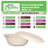 40 oz Round Disposable Compostable Paper Bowls with Fiber Dome Lids - Heavy Duty, Eco-Friendly Natural Sugarcane Bagasse, Heat Resistant, 100% Biodegradable Salad Bowls Alternative to Plastic (25) view 2