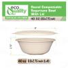40 oz Round Disposable Compostable Paper Bowls with Fiber Dome Lids - Heavy Duty, Eco-Friendly Natural Sugarcane Bagasse, Heat Resistant, 100% Biodegradable Salad Bowls Alternative to Plastic (25) view 3