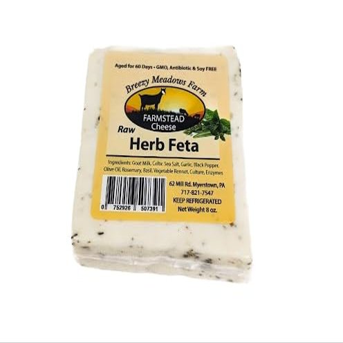 NineLife Basics Breezy Meadow Farms Raw Herb Feta 8 oz (Pack of 4)