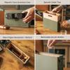 CASE ELEGANCE - The Smoke Can 30CAL Humidor, Thick Metal Ammo Box, Spanish Cedar Shelves, Army Green Finish, Magnetic Accessory Case - Holds 15-30 Cigars view 3