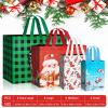 24 Pack Christmas Gift Bags Assorted Sizes with Handle, Reusable Tote Gift Bags Includes 4 Extra Large, 8 Large, 8 Medium, 4 Small, Non-Woven Christmas Bags for Gifts Xmas Party Holiday Favors view 2