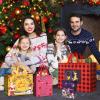 24 Pack Christmas Gift Bags Assorted Sizes with Handle, Reusable Tote Gift Bags Includes 4 Extra Large, 8 Large, 8 Medium, 4 Small, Non-Woven Christmas Bags for Gifts Xmas Party Holiday Favors view 3