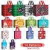 24 Pack Christmas Gift Bags Assorted Sizes with Handle, Reusable Tote Gift Bags Includes 4 Extra Large, 8 Large, 8 Medium, 4 Small, Non-Woven Christmas Bags for Gifts Xmas Party Holiday Favors view 4