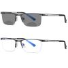 MINCL/2020 Fashion Men's Square Bifocal Reading Glasses Photochromic Lens Men Transition Sunglasses Presbyopia UV400 (black, 0.00/+3.25 Magnification) view 1