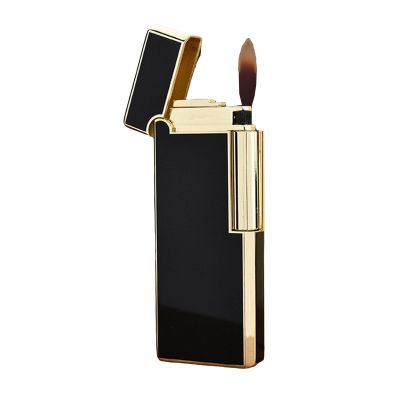 VWOUKTGB Metal Portable Lighter, Ultra-Thin Soft Flame Open Flame Lighter, Adjustable Flame, Best Birthday Gift for Men and Women(Color:A)