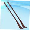 Beaupretty 6pcs Wooden Back Scratcher Scratcher for Hard Reach Areas Comfortable and Smooth Design for Massage and Relieving Itch Round Shape Red Color view 2
