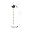 12pcs Graduation Theme Bendable Drinking Straws Flexible Decorative Straws Graduation Party Supplies Disposable Celebrations view 3