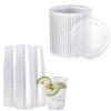 FOCUSLINE 100 Count 7 Inch Clear Plastic Plates & 100 Count 10 oz Clear Plastic Cups, Heavy Duty Plastic Dessert Plates and Fancy Disposable Clear Cups for Weddings, Parties and Events view 1