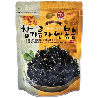 LENITH Korean Seasoned Premium Roasted and Sea Salted Seasoned Seaweed Laver Savory Snack 50g*1ea / Nori Snack Gimjaban