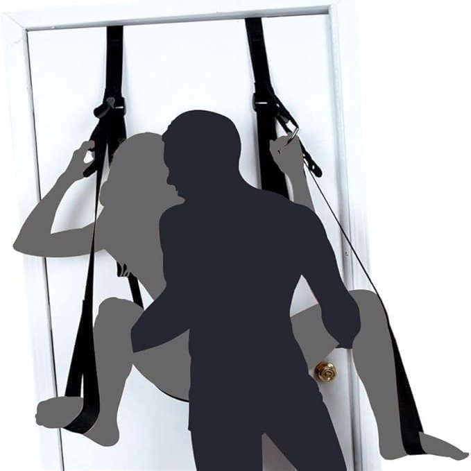 Door Mount Sex Slingshot Swing for Adults Couples Over Door Sexy Swing for Adults Frequent Flyer Door Swing Sex Pure Romance Adult Sex Ties Restraints Women Funiture for Bedroom Toys Sweater G1