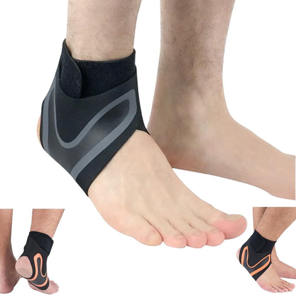 1Pair Hutena X Wrap Neuropatia, Foot Wraps for Pain, Elastic Sprain Foot Sleeve for Sports Protect, Ankle Support for Men and Women (Grey,XL)