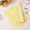 100 Pcs Yellow Gingham Napkins Disposable - Yellow and White Checkered Paper Napkins - Plaid Dinner Napkins for Picnic Golf Easter BBQ Birthday Wedding Party Supplies view 4