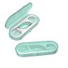 Dental Flossers 2Pcs Green Mini Portable Case,Refillable Toothpicks Dispenser,Storage 10 Count Floss Picks Organizer,Perfect for Your Purse Or Gym Bag for On-The-Go Flossing view 1