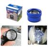 BaoFufc 30x Portable Pocket Reading Magnifier Optics Loupes Mini Desk Magnifier Loop Microscope Glass Lens Jewelery Handheld Magnifier Glass, Blue view 2