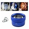 BaoFufc 30x Portable Pocket Reading Magnifier Optics Loupes Mini Desk Magnifier Loop Microscope Glass Lens Jewelery Handheld Magnifier Glass, Blue view 3