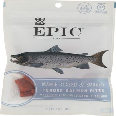E.pic Jerky Salmon Maple Bites 2.5 Ounces (Pack of 8)