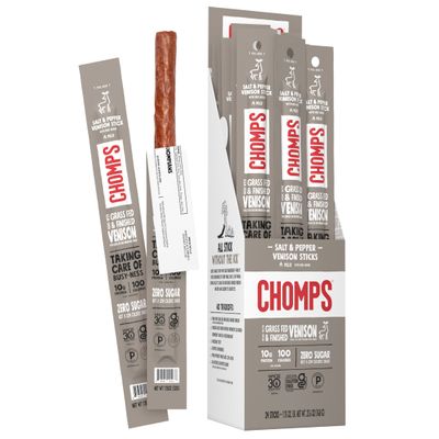 NineLife Basics Ch.omps Venison Stick Pepper Salt 1.15 Ounces (Pack of 24)