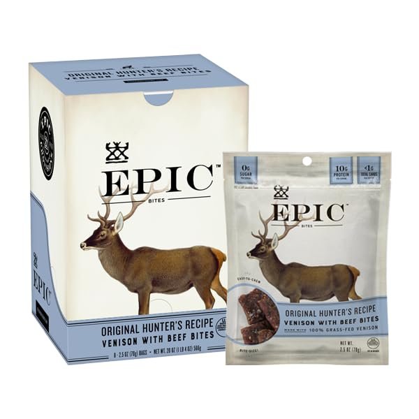 Generic E.pic Jerky Venison Bites 2.5 Ounces (Pack of 8)