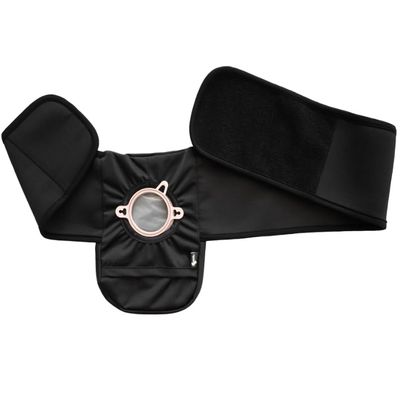 Spoonie Threads Elastic Ostomy Belt | Ostomy Cover Support Belt | Water Resistant Everyday Wear | 6x9 Large, Fits Waists 36" - 44" (Black)