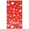 100 Count Valentine Love Heart Guest Napkins Disposable Paper Red Hearts Dinner Napkin for Wedding Birthday Party Supplies view 1