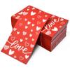 100 Count Valentine Love Heart Guest Napkins Disposable Paper Red Hearts Dinner Napkin for Wedding Birthday Party Supplies view 2