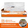 Pre-Cut Deli Aluminum Foil Sheets (500 Count)  15 Extra-Wide Heavy-Duty Pop-Up Sheets for Restaurant Use, Disposable Tin Foil for Burritos, Hot Dogs & Sandwiches view 4