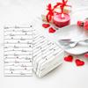 100 Count Valentines Day Love Heart Guest Napkins Disposable Paper Red Hearts Valentine Dinner Napkin for Valentine's Wedding Birthday Party Dinner Supplies view 4