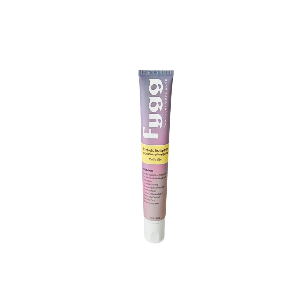 Fygg Nano Hydroxyapatite Toothpaste (Vanillia Vibes) | Vanilla Tooth Paste with Prebiotics (4 Oz) | Natural & Fluoride-Free | Proprietary Enamel Remineralizing & Repair | Dentist Formulated
