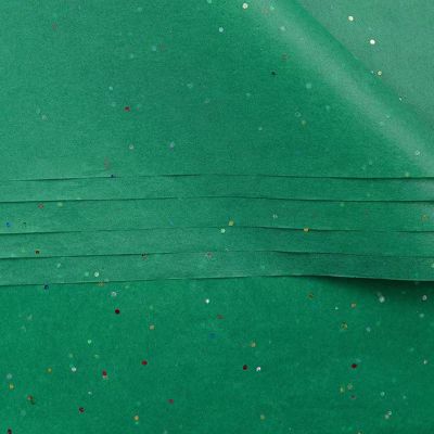 FAYADA Large Size Sparkle Tissue Paper for Gift Wrapping Paper,20 Sheets Glitter Tissue Paper Bulk for Halloween Christmas Valentine's Da Gift Bags,20"X26" (Green)