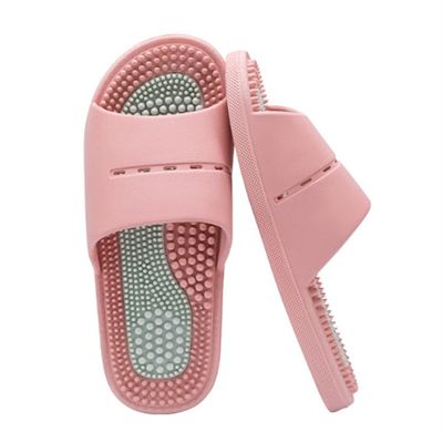 LUXRUB Acupressure Massage Slippers For Plantar Fasciitis Men Women Reflexology & Acupressure Massage Sandals Summer Couples Home Shower Shoes Improve Circulation Relaxation(Color:Pink,Size:7.5/8)