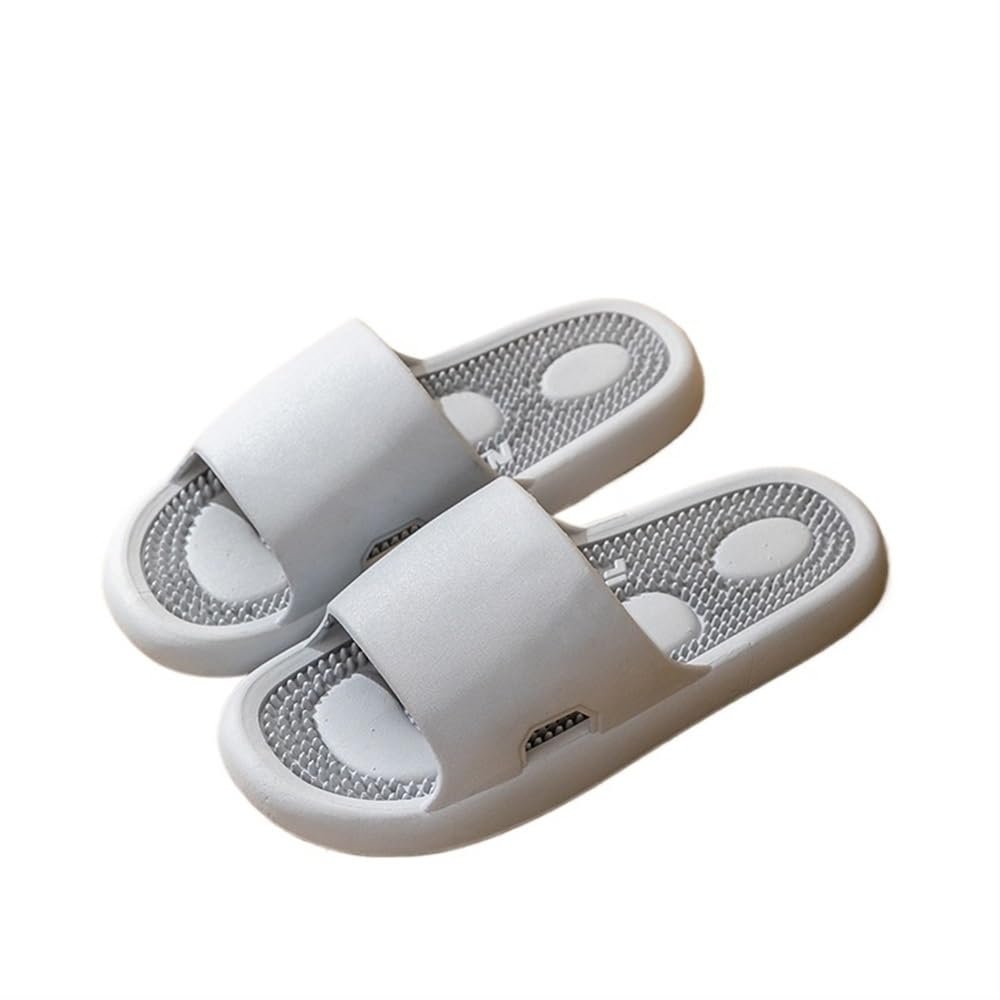 LUXRUB 1 Pair Foot Massage Slippers Plantar Fasciitis Pain Relief Foot Massager Women Men Reflexology & Acupressure Massage Sandals Non-Slip Home Shower Shoes(Color:Gray,Size:9.5/10)
